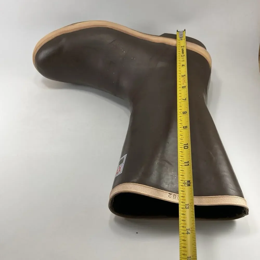 Xtratuf Legacy 12” Deck Boots Brown Mens Size 14 Waterproof Fishing Rubber Welly